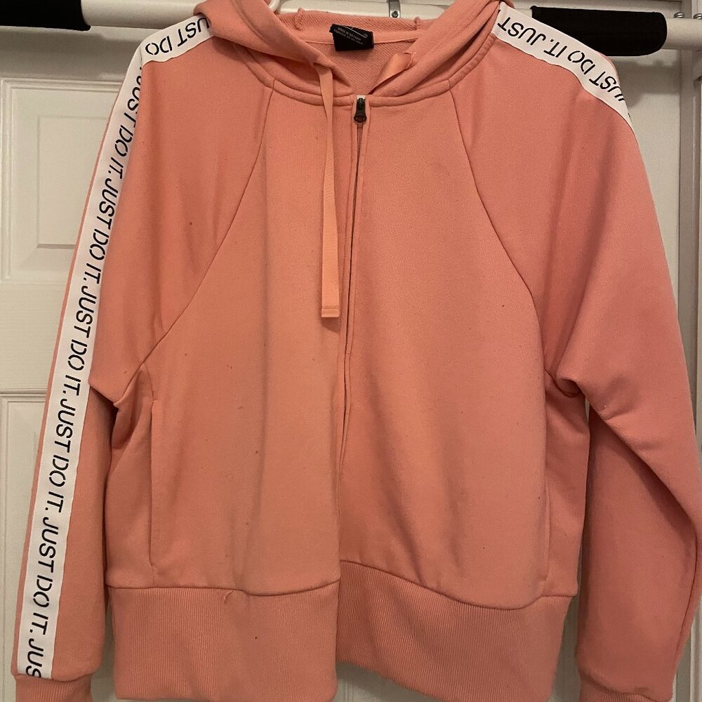 Nike Sportswear Women's Loose Full-Zip Hoodie- Small- Coral color